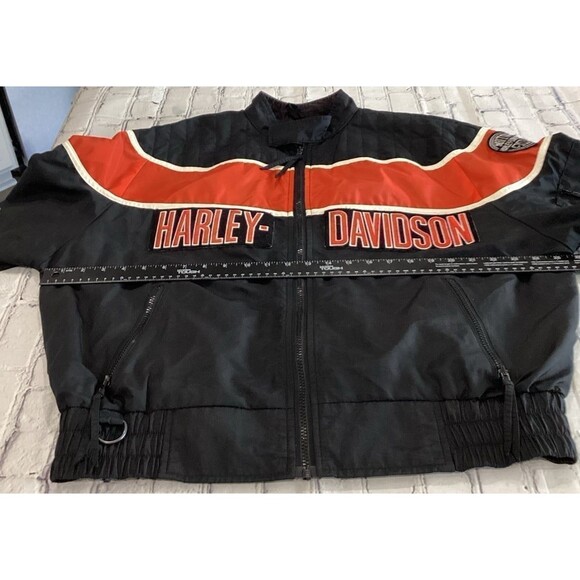 Harley-Davidson Jacket Unisex Size XL Black Vintage Note 2 Small Holes - Picture 8 of 10